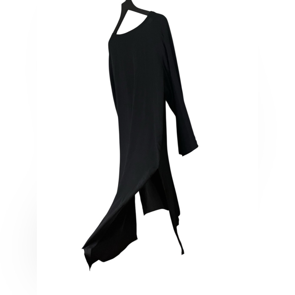 Eileen Fisher Classic Black Silk shift tunic style Dress size XL - Picture 2 of 15